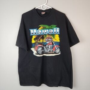 Vintage 90s Hawaii Maui Harley Davidson Tshirt XL